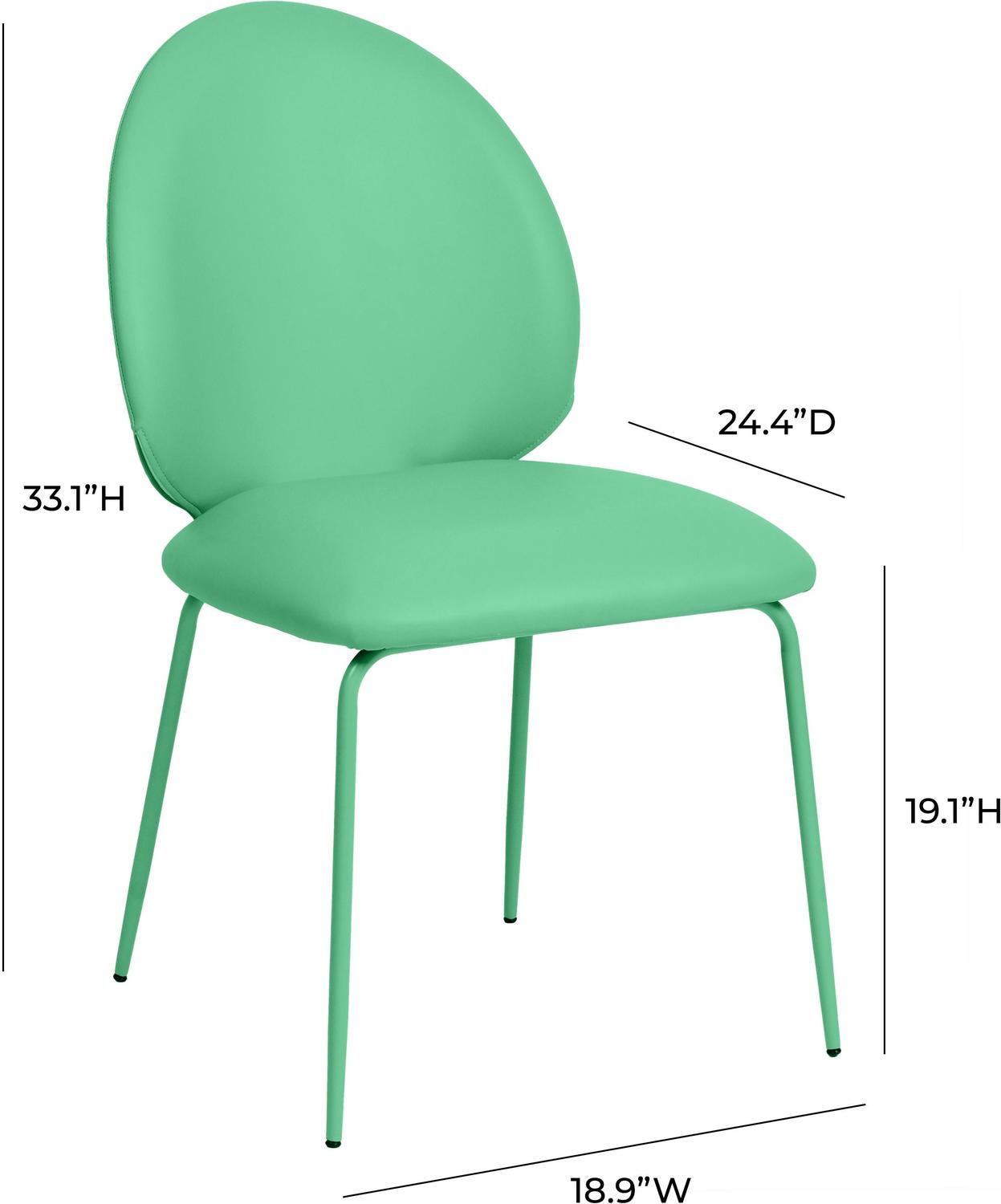 black chair Tov Furniture Dining Chairs Green
