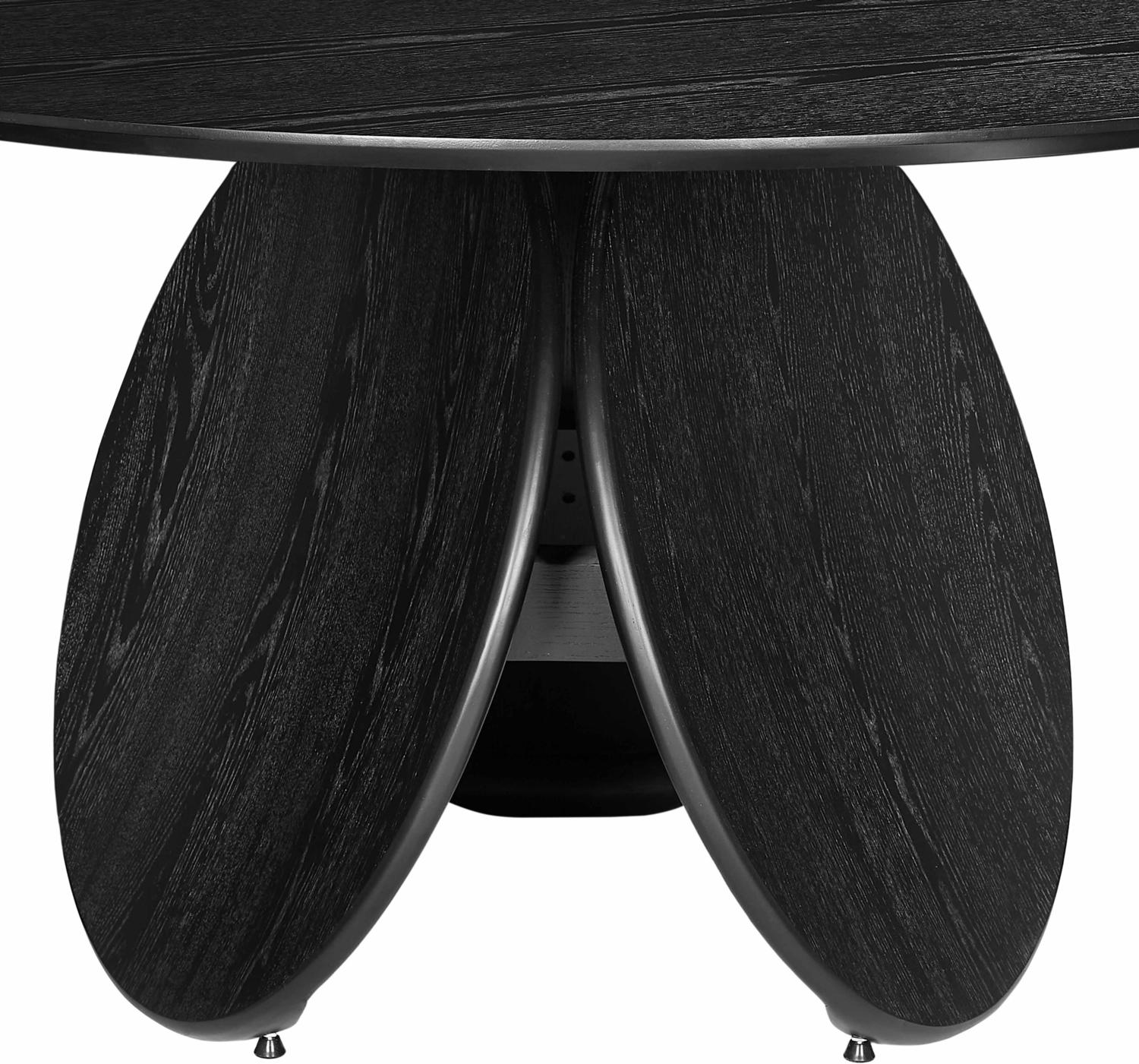 grey wood dining table set Tov Furniture Black
