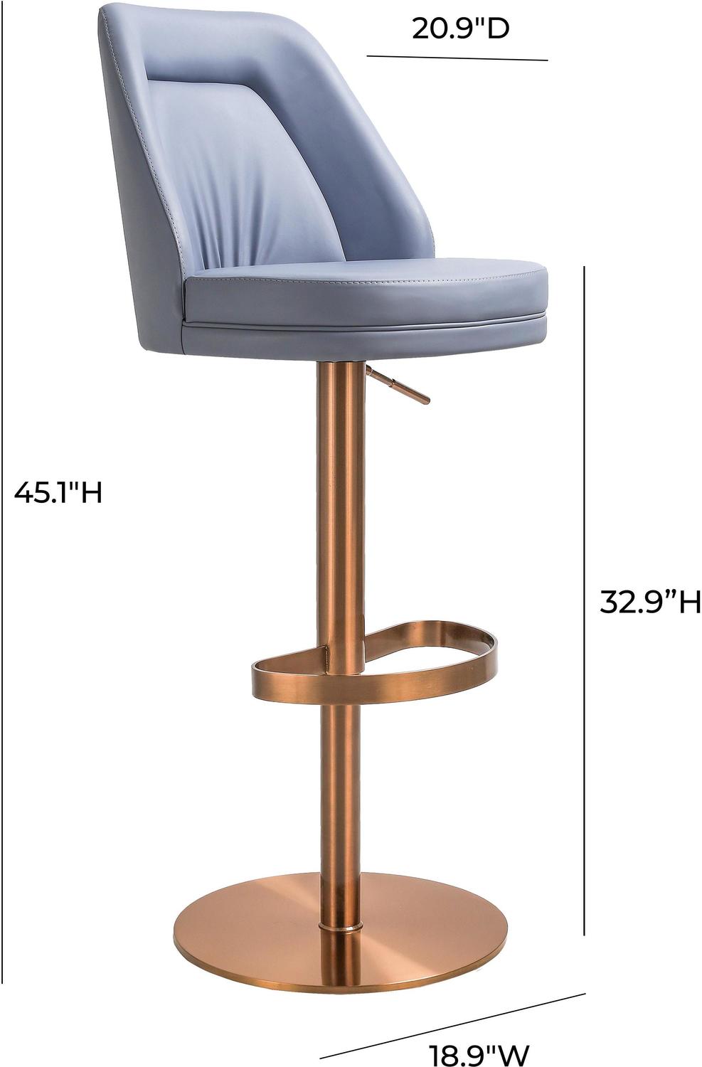 velvet orange accent chair Tov Furniture Stools Blue