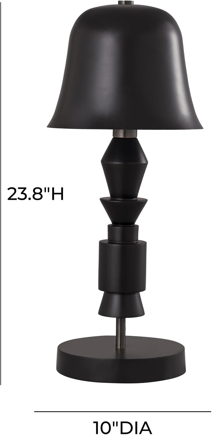 glass table design for living room Tov Furniture Table Lamps Black