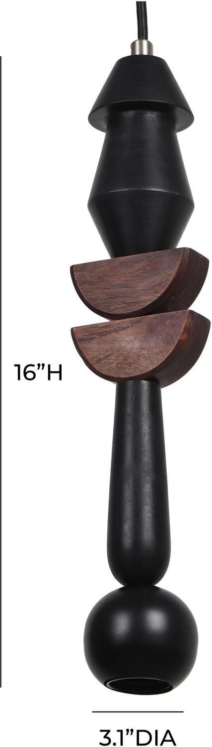 geometric globe pendant light Tov Furniture Pendants Black,Brown