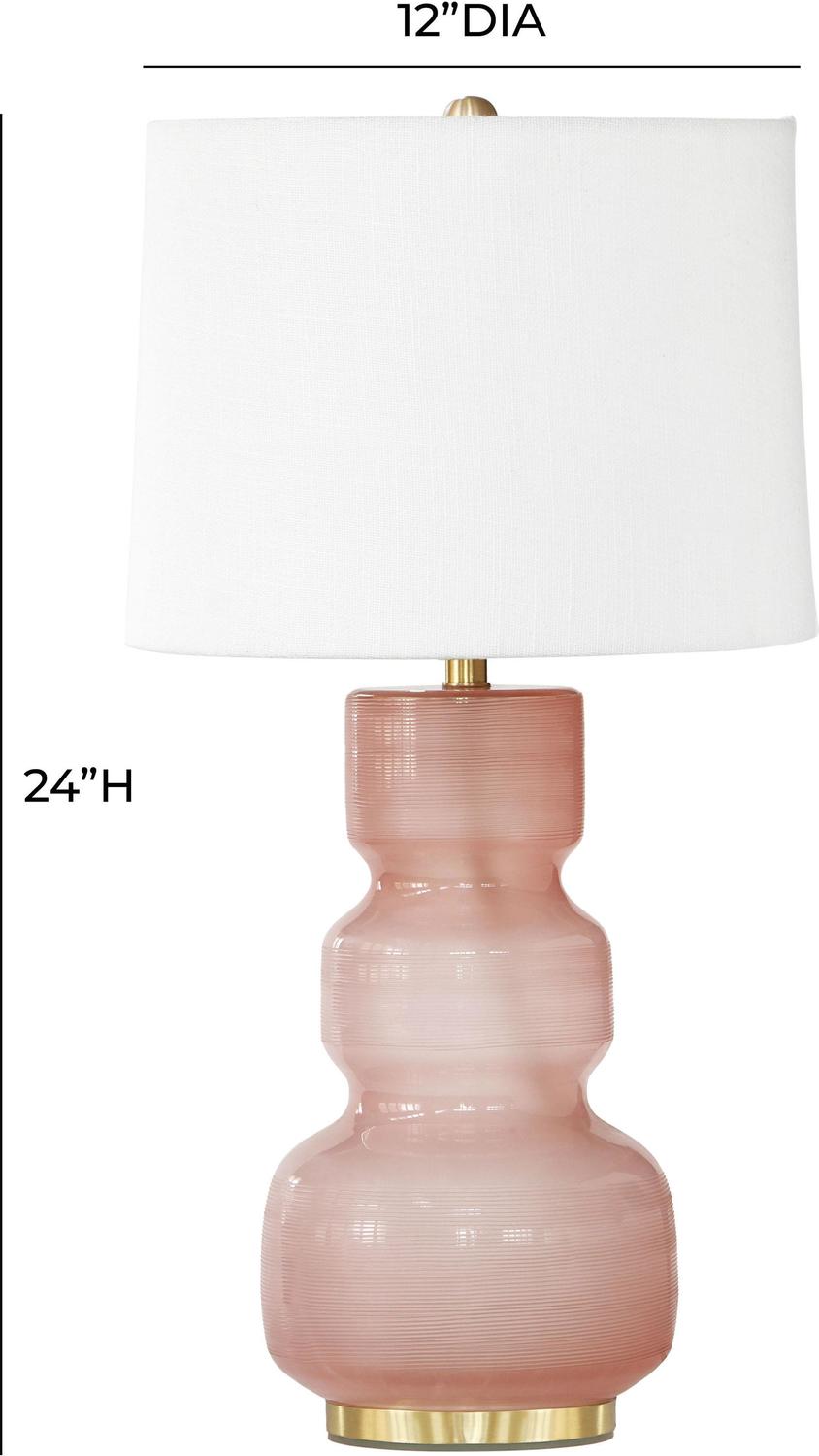 glass side tables for bedroom Tov Furniture Table Lamps Pink