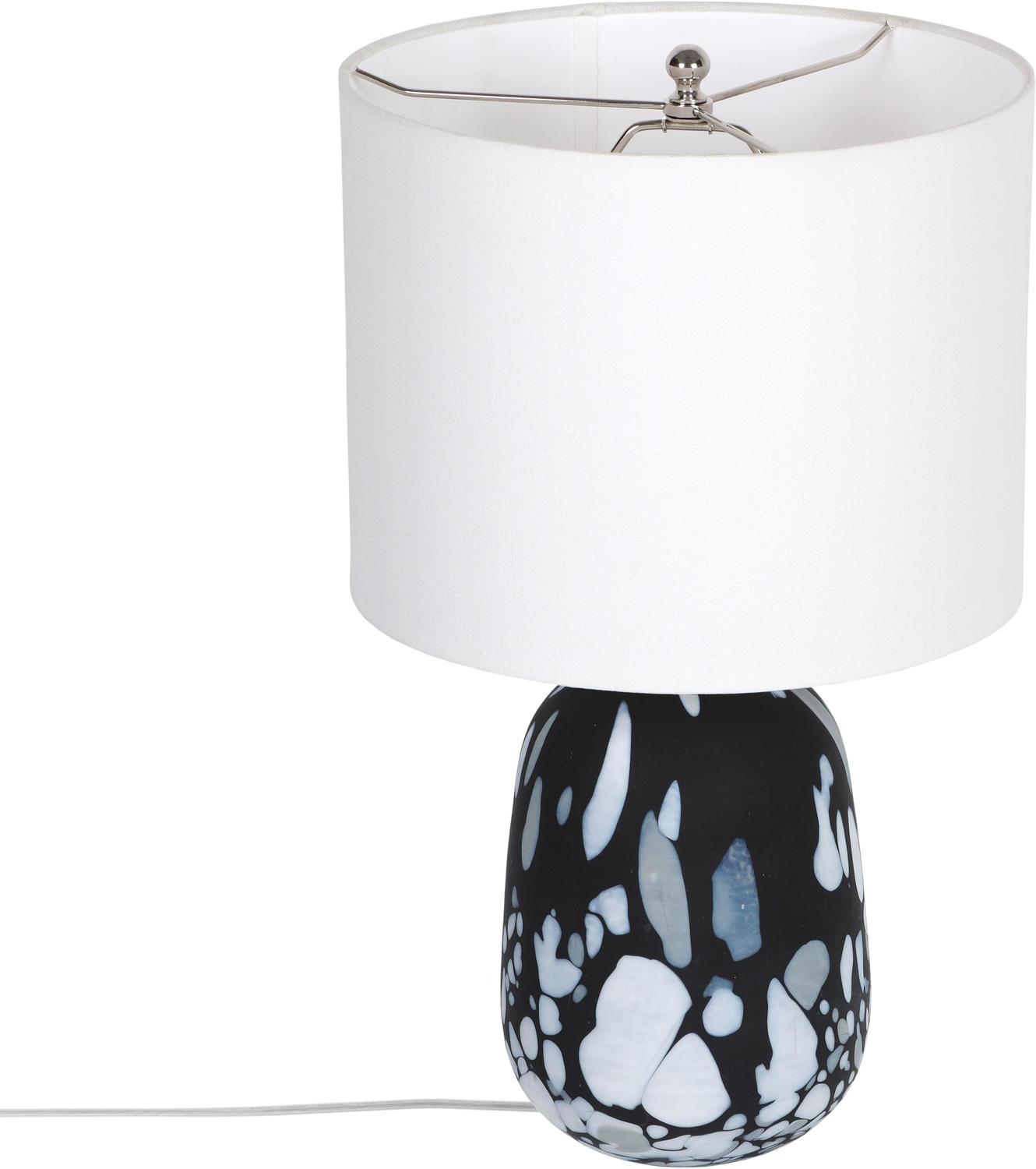 brass glass coffee table Tov Furniture Table Lamps Black and White,Cream