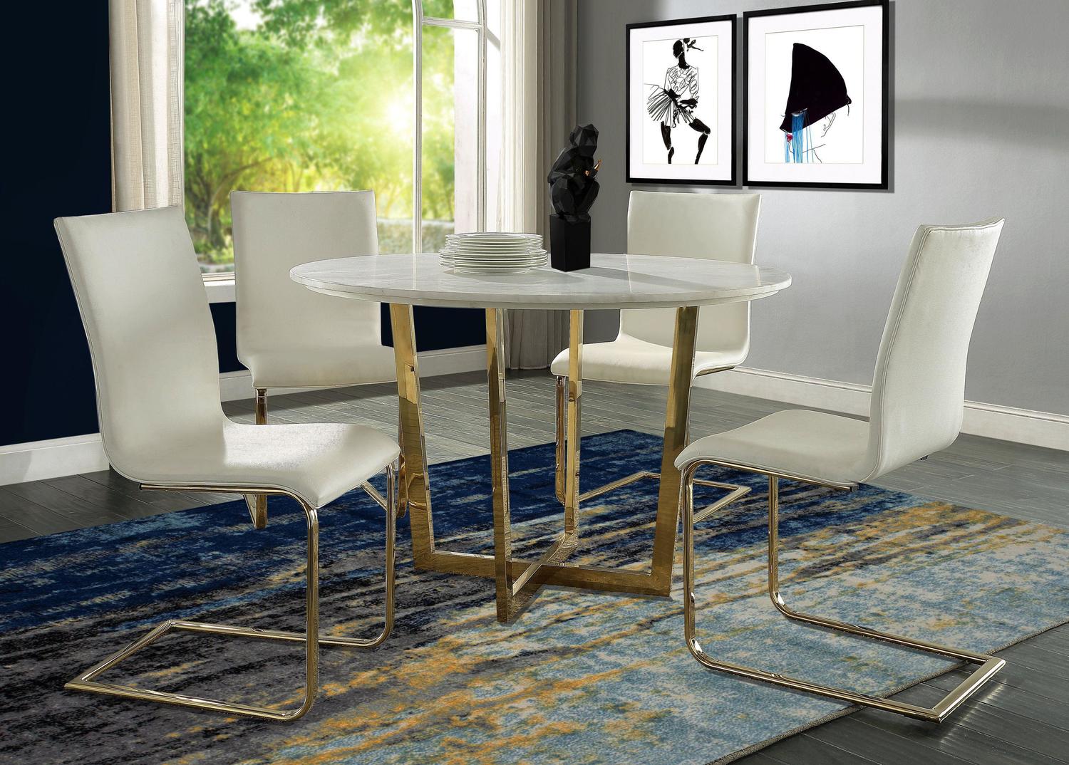 dining table with 6 chairs for sale Tov Furniture Dining Tables White