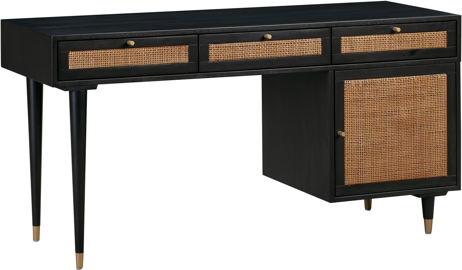 wooden pc desk Tov Furniture Desks Black