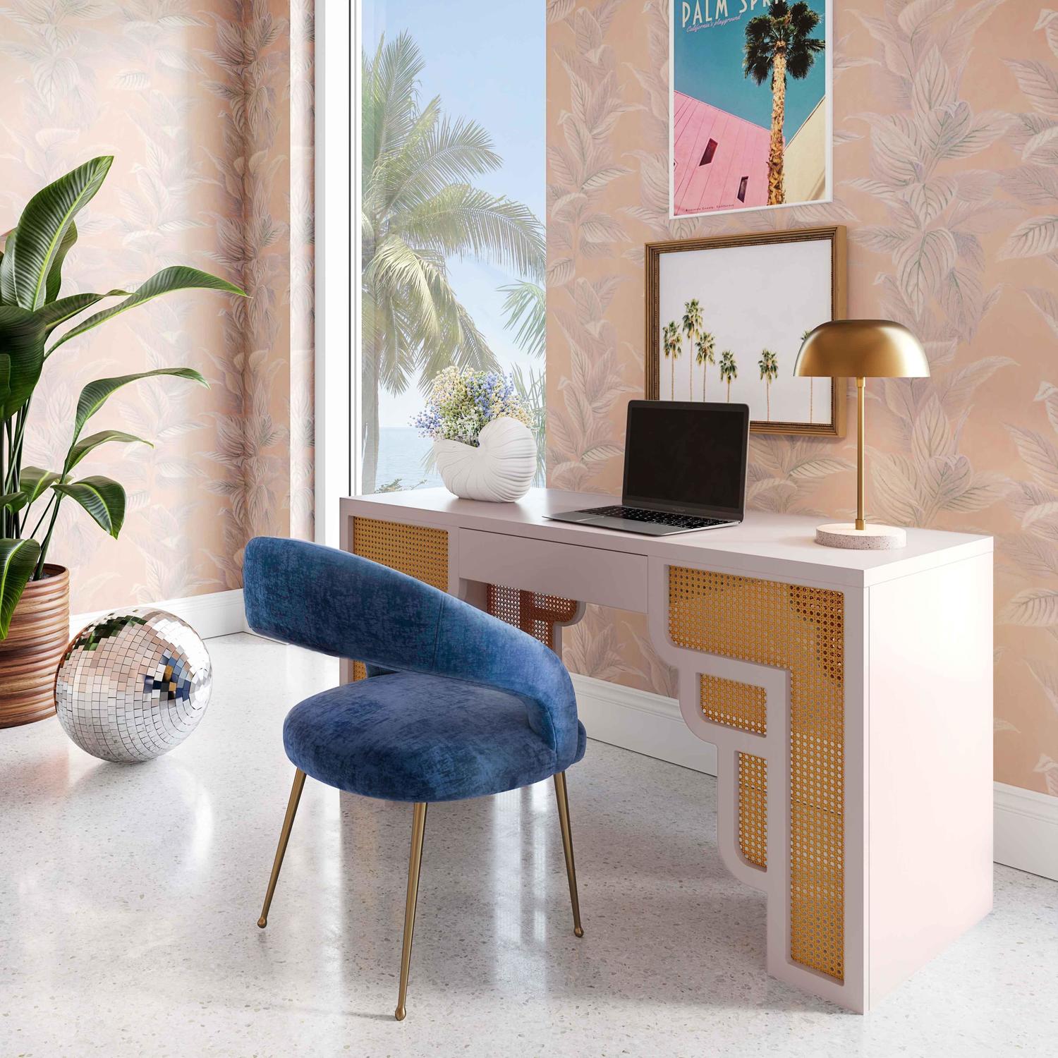 reception chair design Tov Furniture Desks Cream