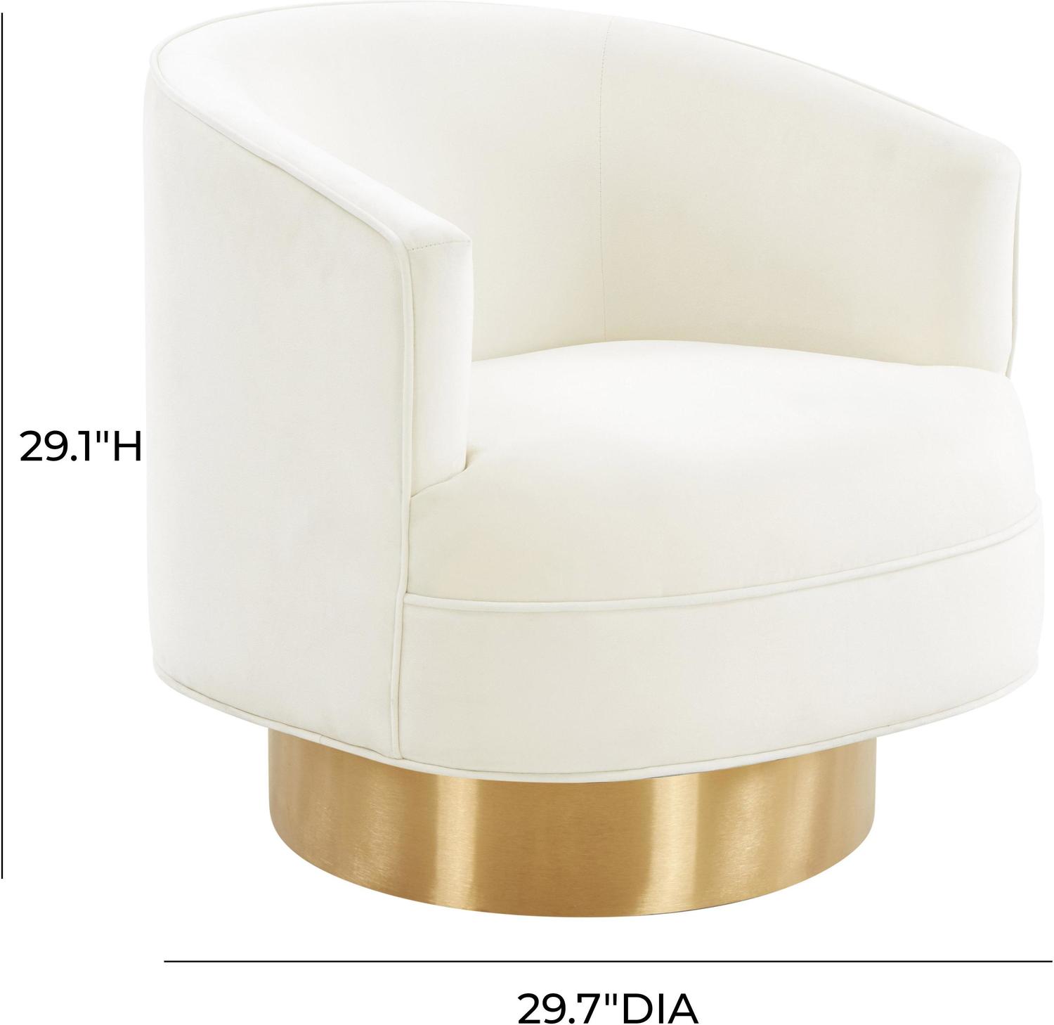 blue swivel accent chair Tov Furniture Accent Chairs Cream