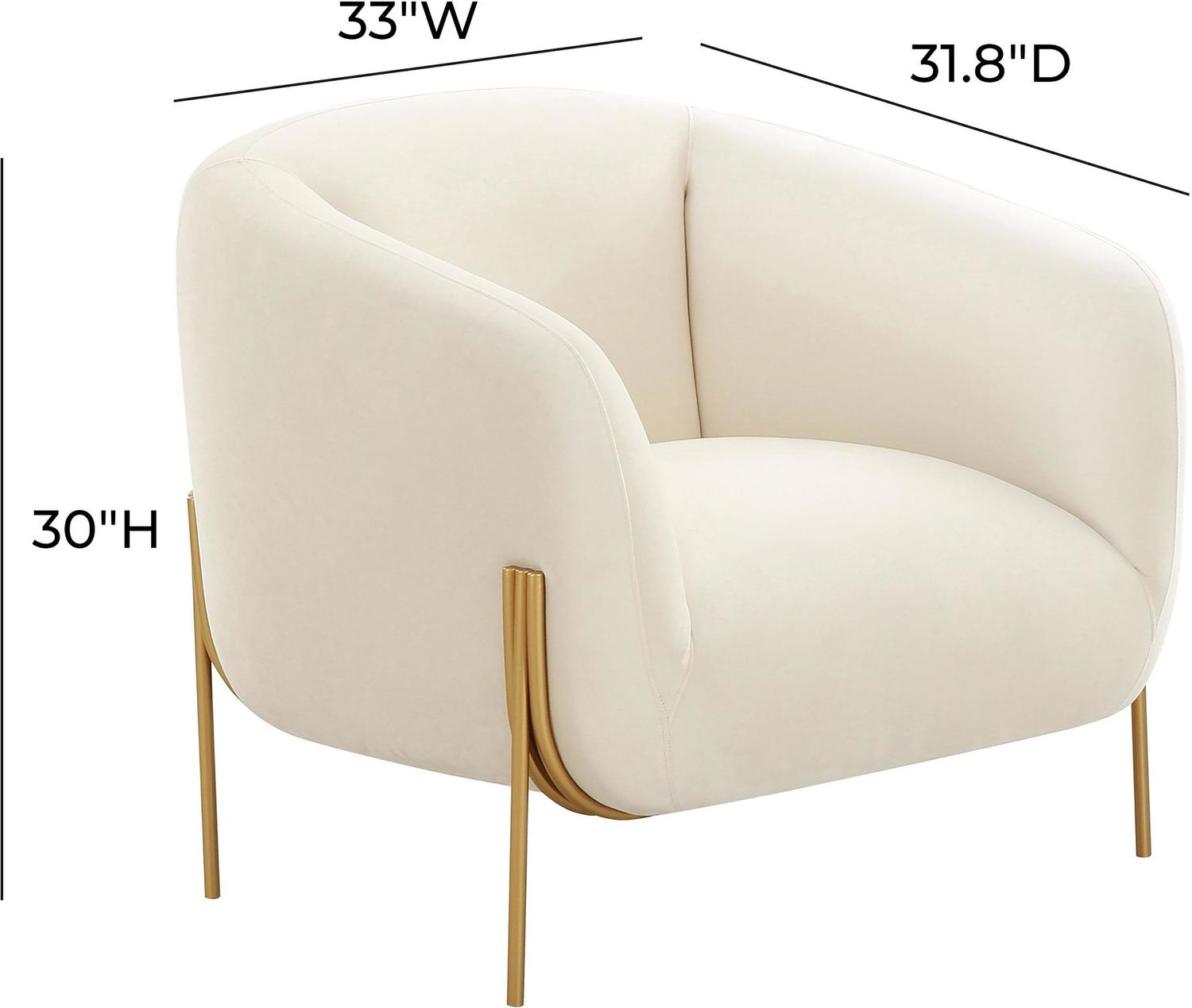 reading chair and table Tov Furniture Accent Chairs Cream