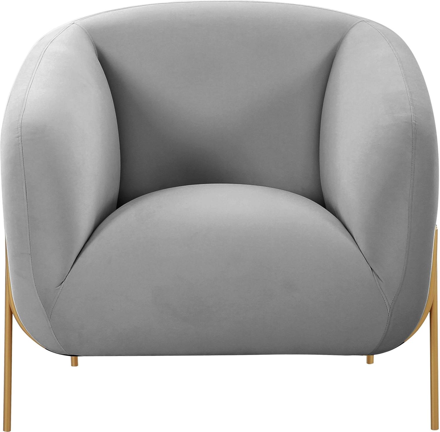 velvet lounges Tov Furniture Accent Chairs Grey
