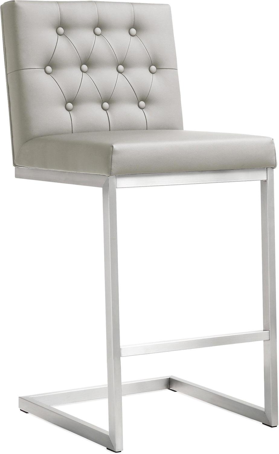 leather bar stools for kitchen islands Tov Furniture Stools Light Grey