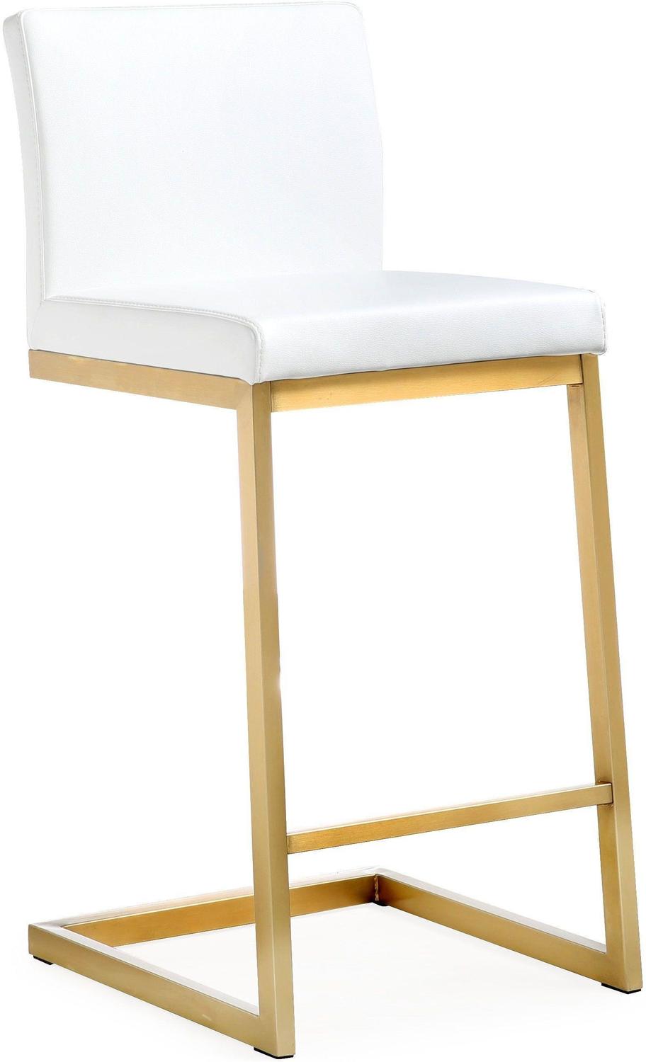 beige bar stools with backs Tov Furniture Stools White