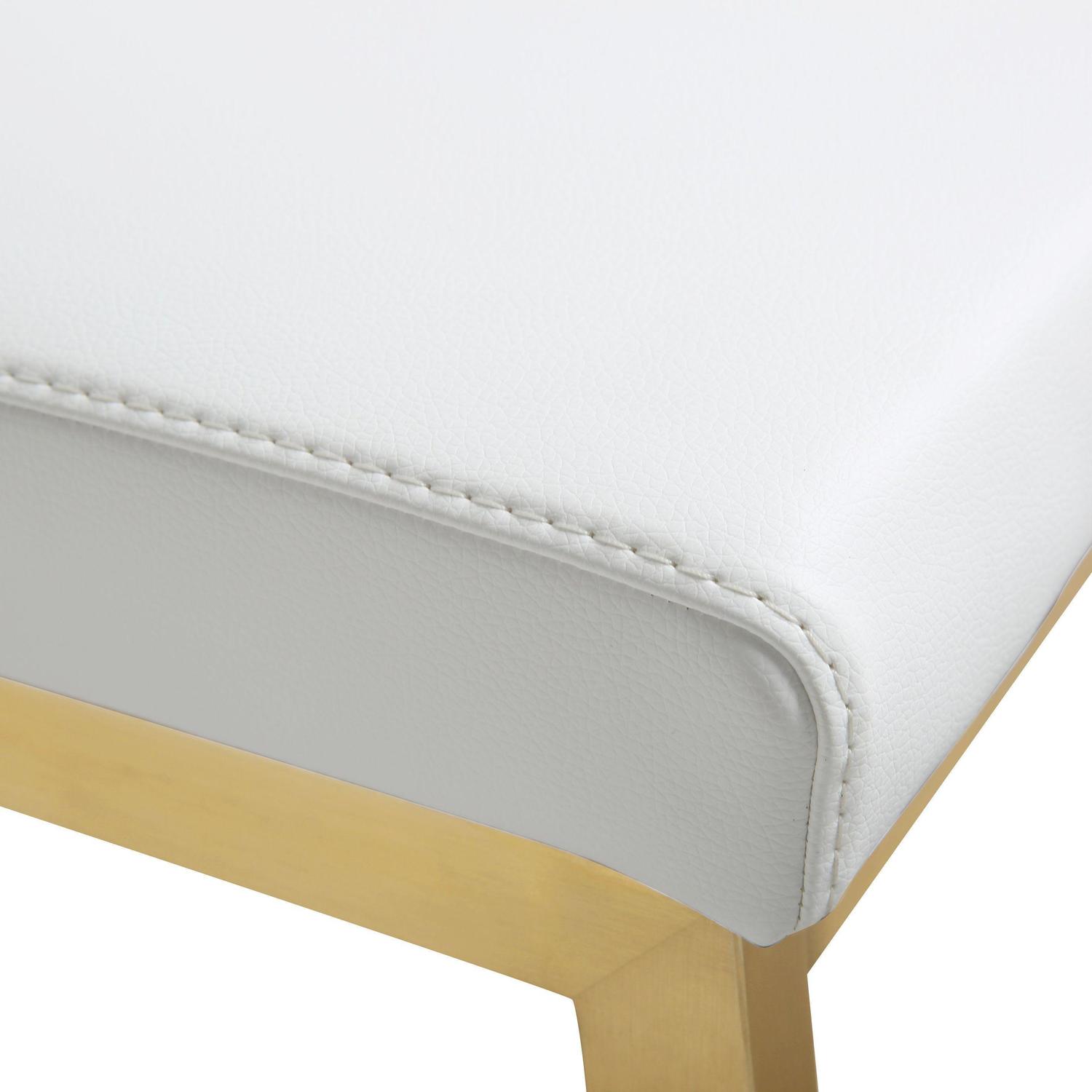 beige bar stools with backs Tov Furniture Stools White