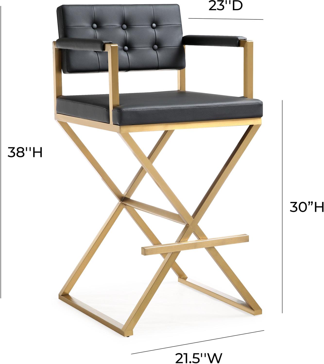 leather island stools Tov Furniture Stools Black