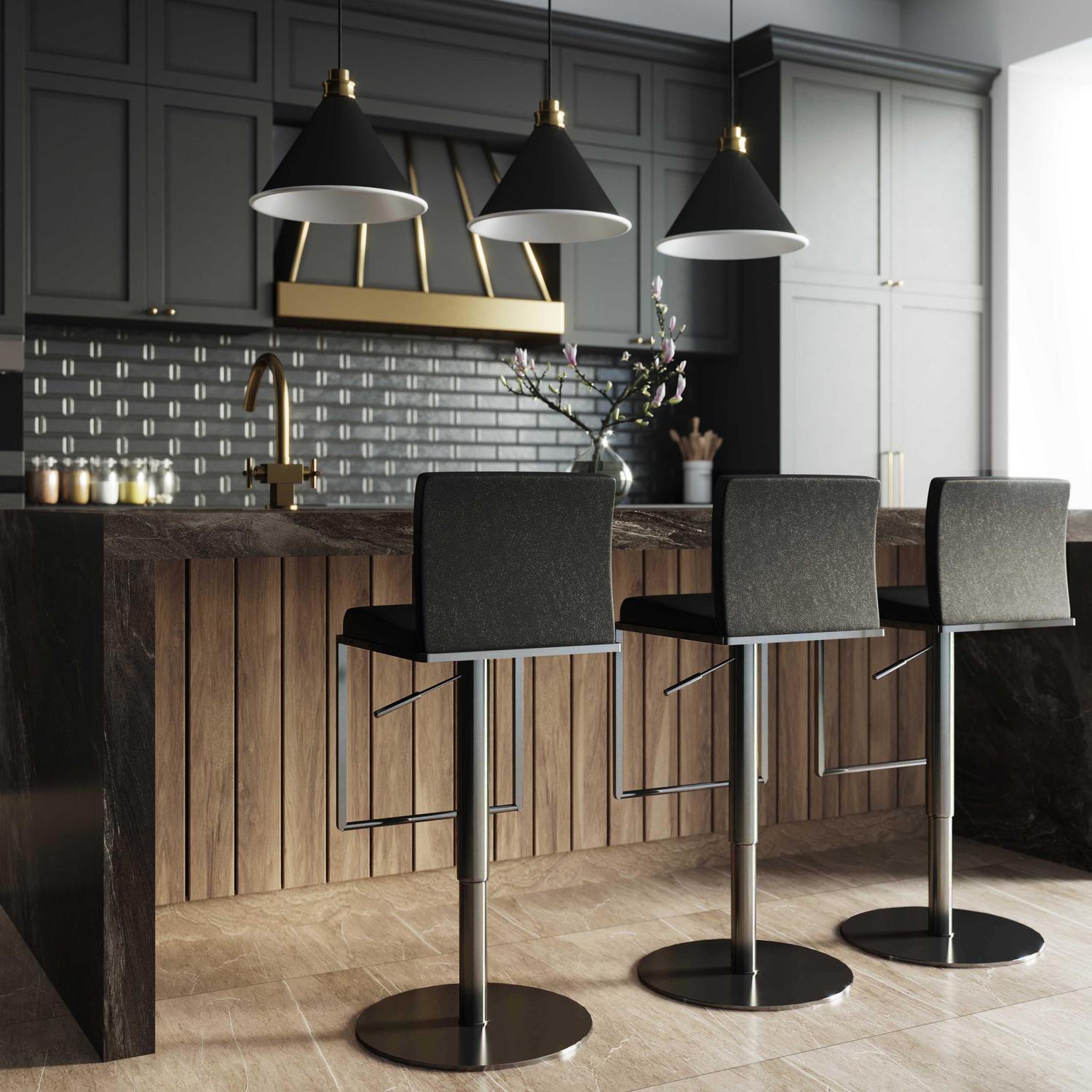 wooden kitchen stools Tov Furniture Stools Black
