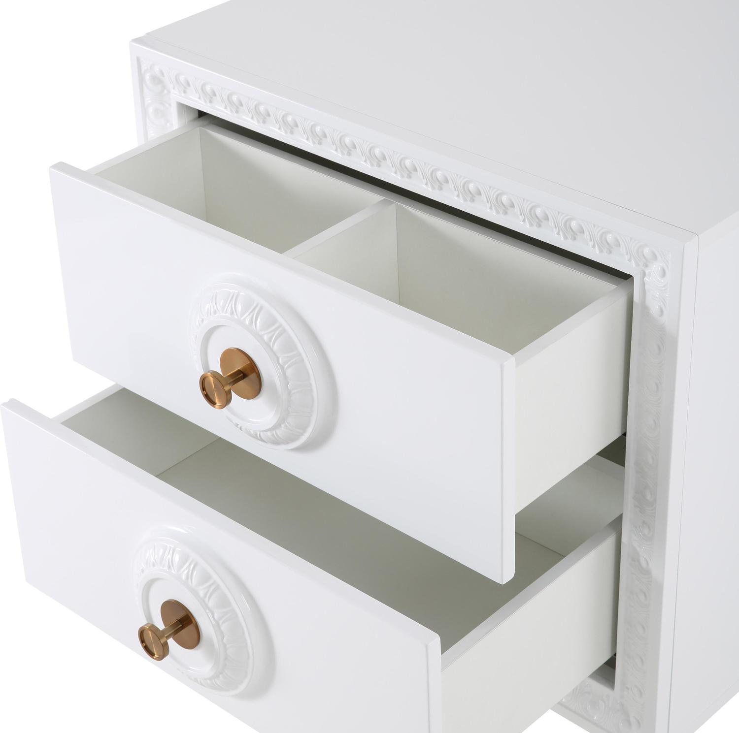 contemporary accent tables Tov Furniture Nightstands White