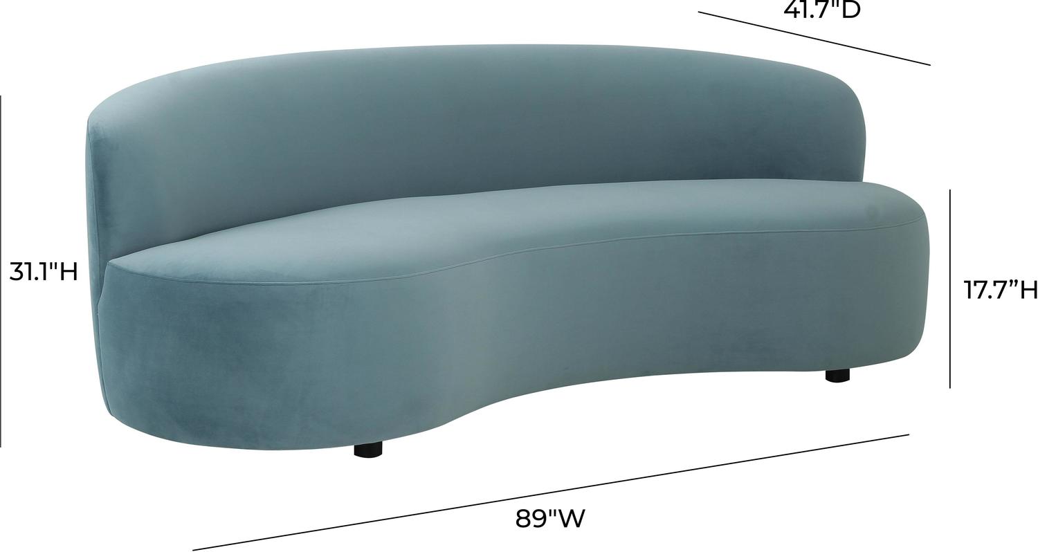 velvet couch black Tov Furniture Sofas Bluestone