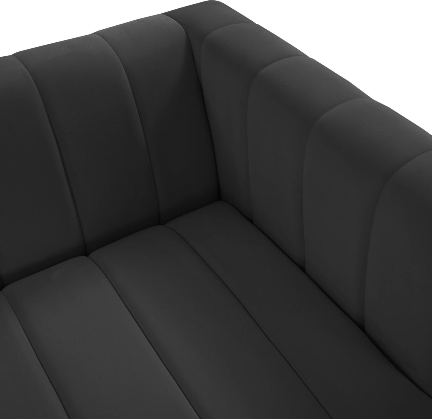 blue velvet sectional sleeper Tov Furniture Sofas Black