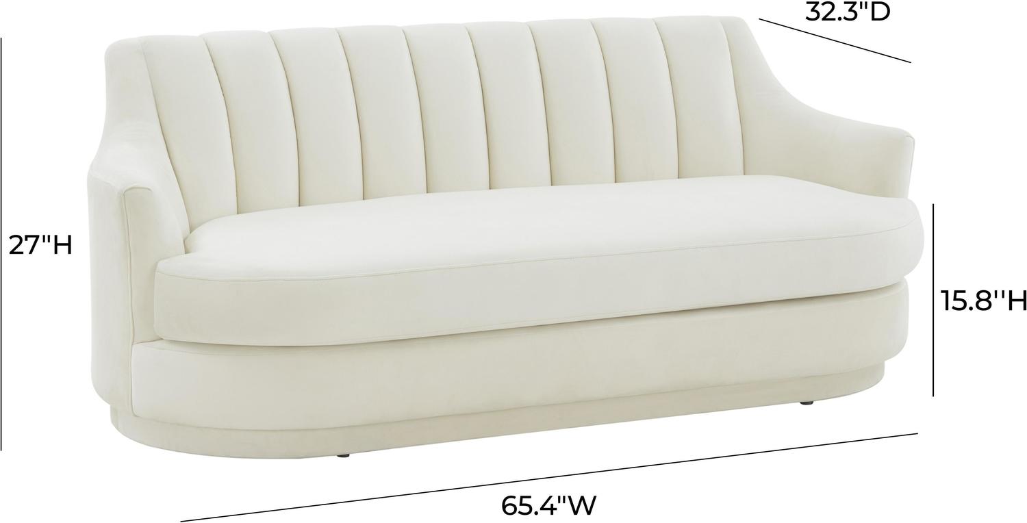 long black sectional couch Tov Furniture Loveseats Cream