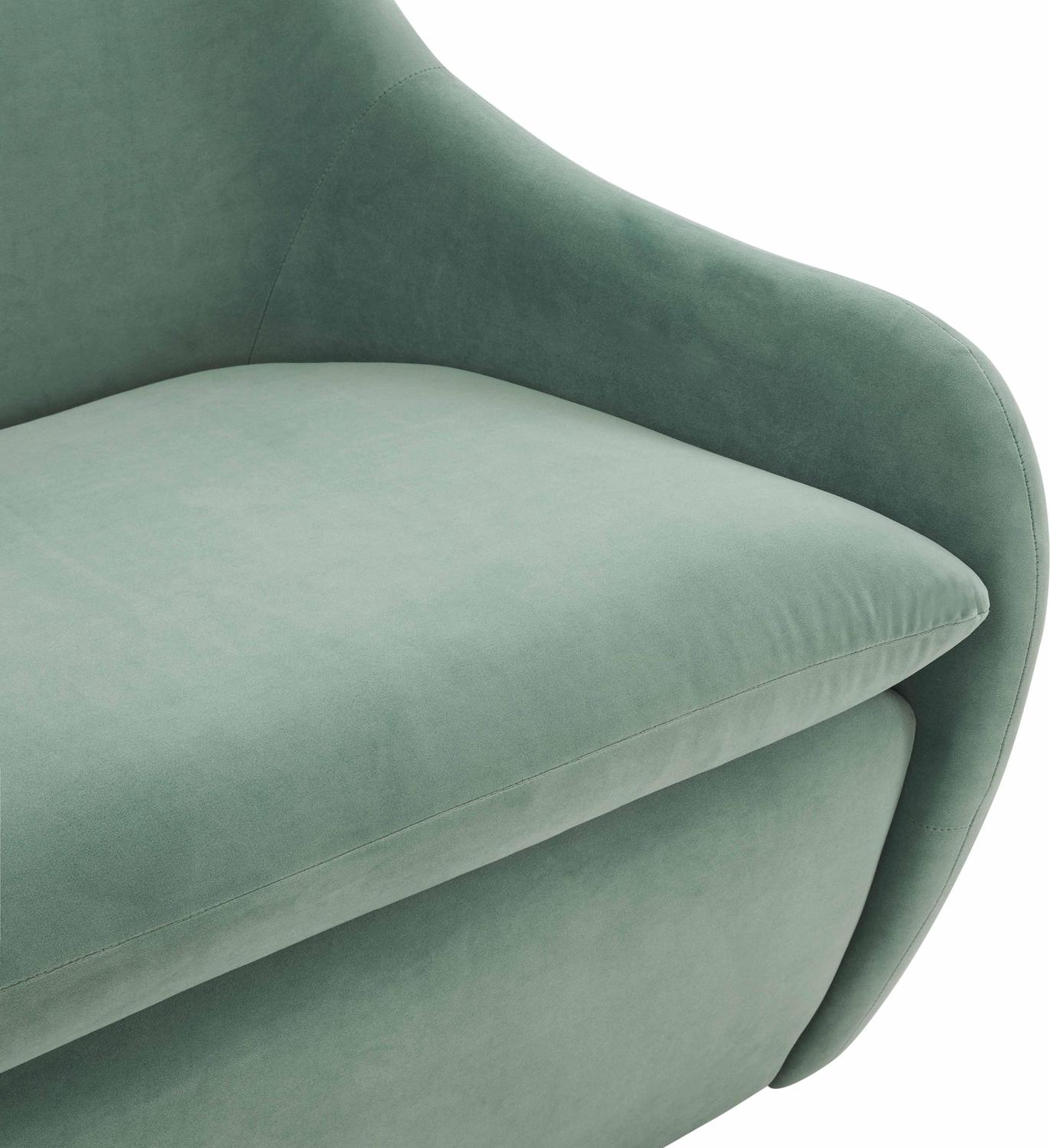 mid modern century sofa Tov Furniture Loveseats Blue