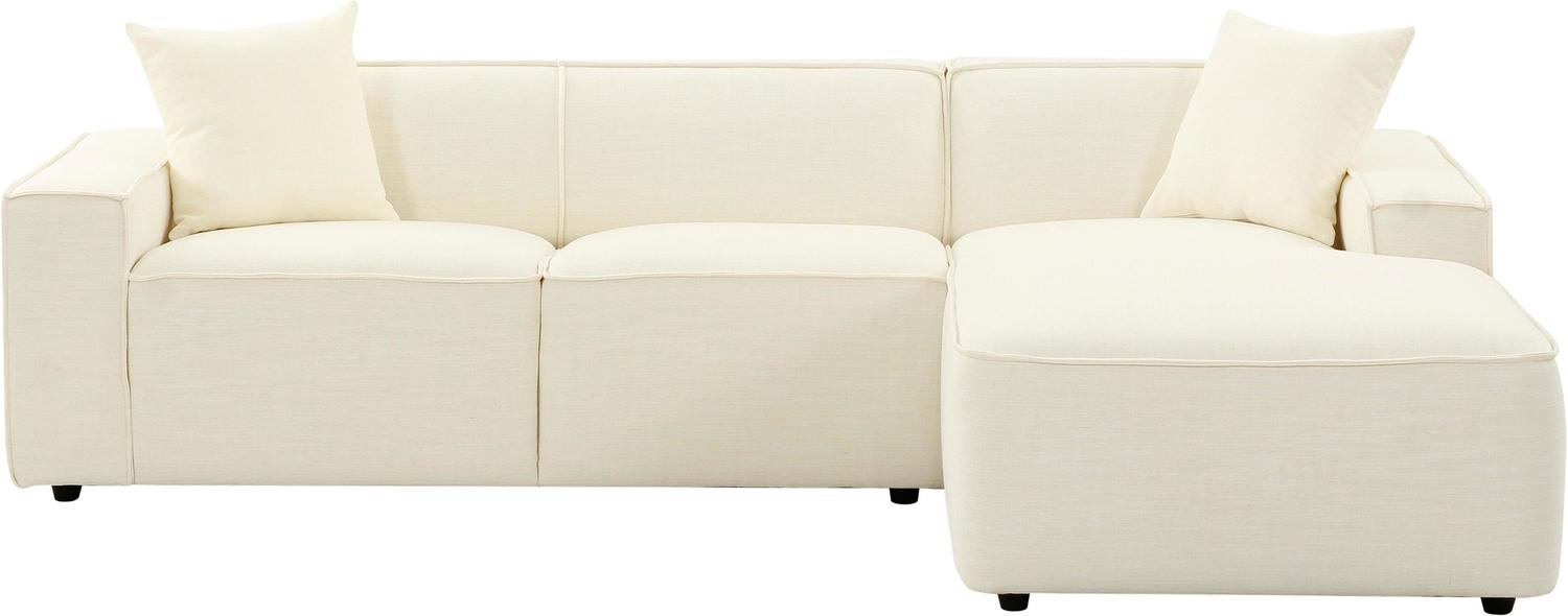 white sectional with chaise Tov Furniture Sectionals Cream