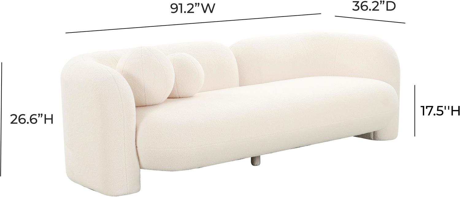upholstered sectional Tov Furniture Sofas Cream