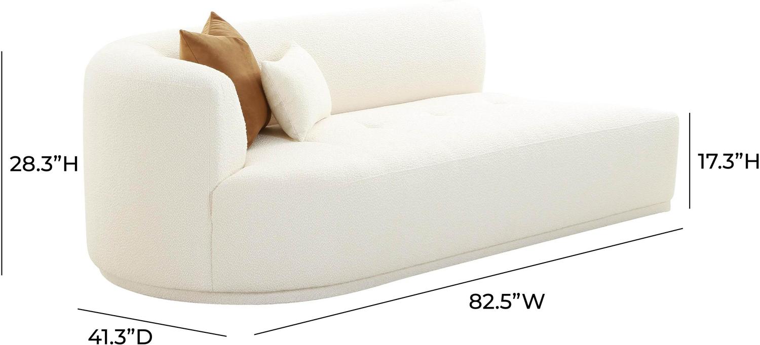 sectional couch with ottoman bed Tov Furniture Loveseats Cream