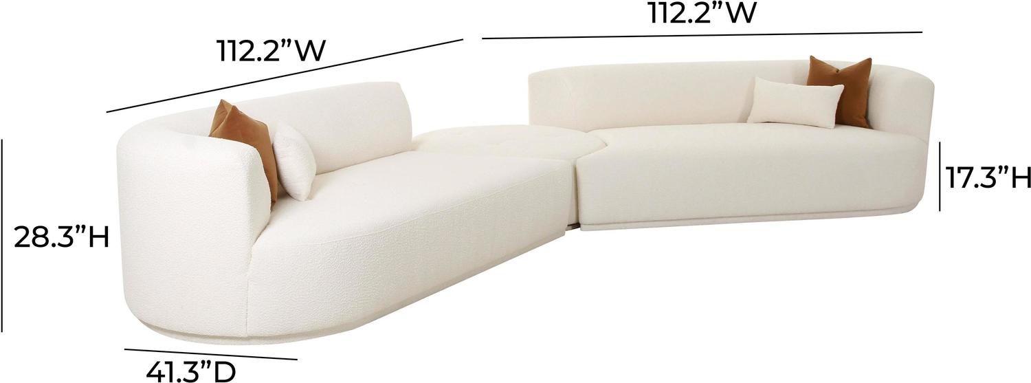 dark brown sectional couch Tov Furniture Sectionals Cream