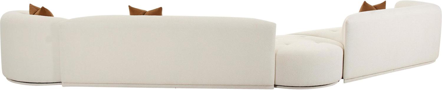 sectional sofa gray fabric Tov Furniture Sectionals Cream