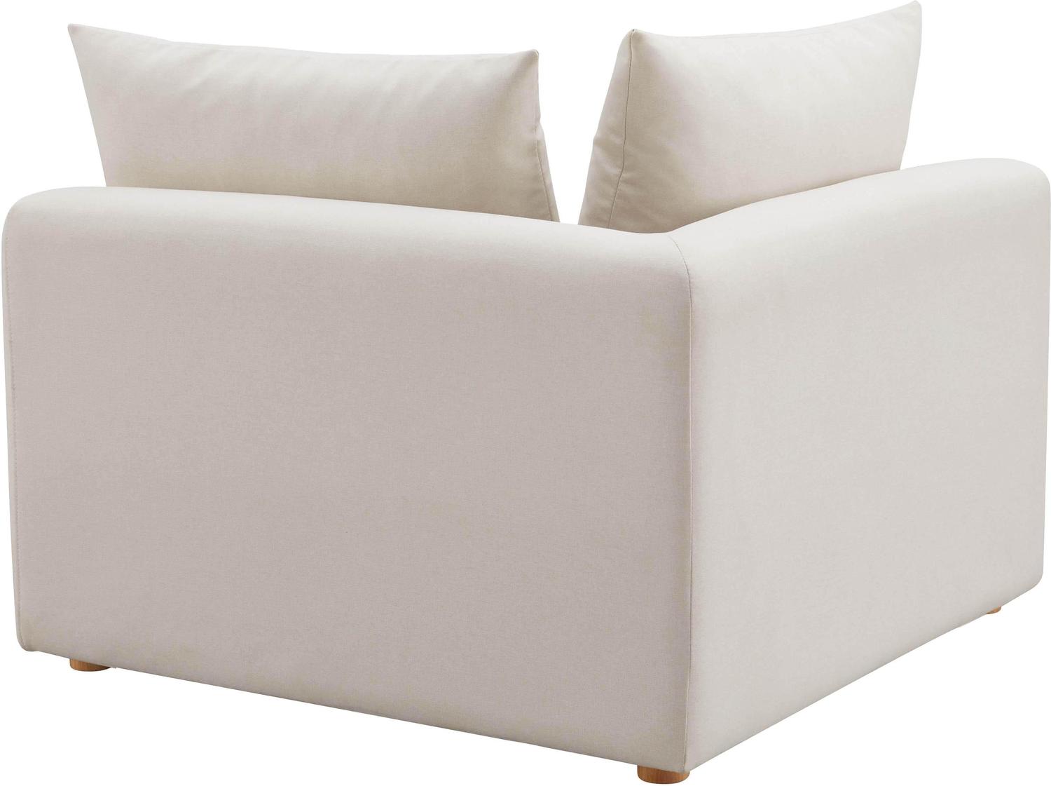 modern arm chairs for living room Tov Furniture Cream