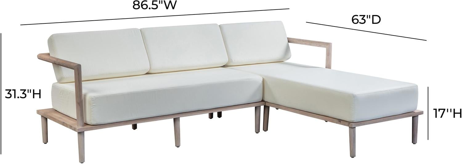 velvet sofa Tov Furniture Sectionals Cream