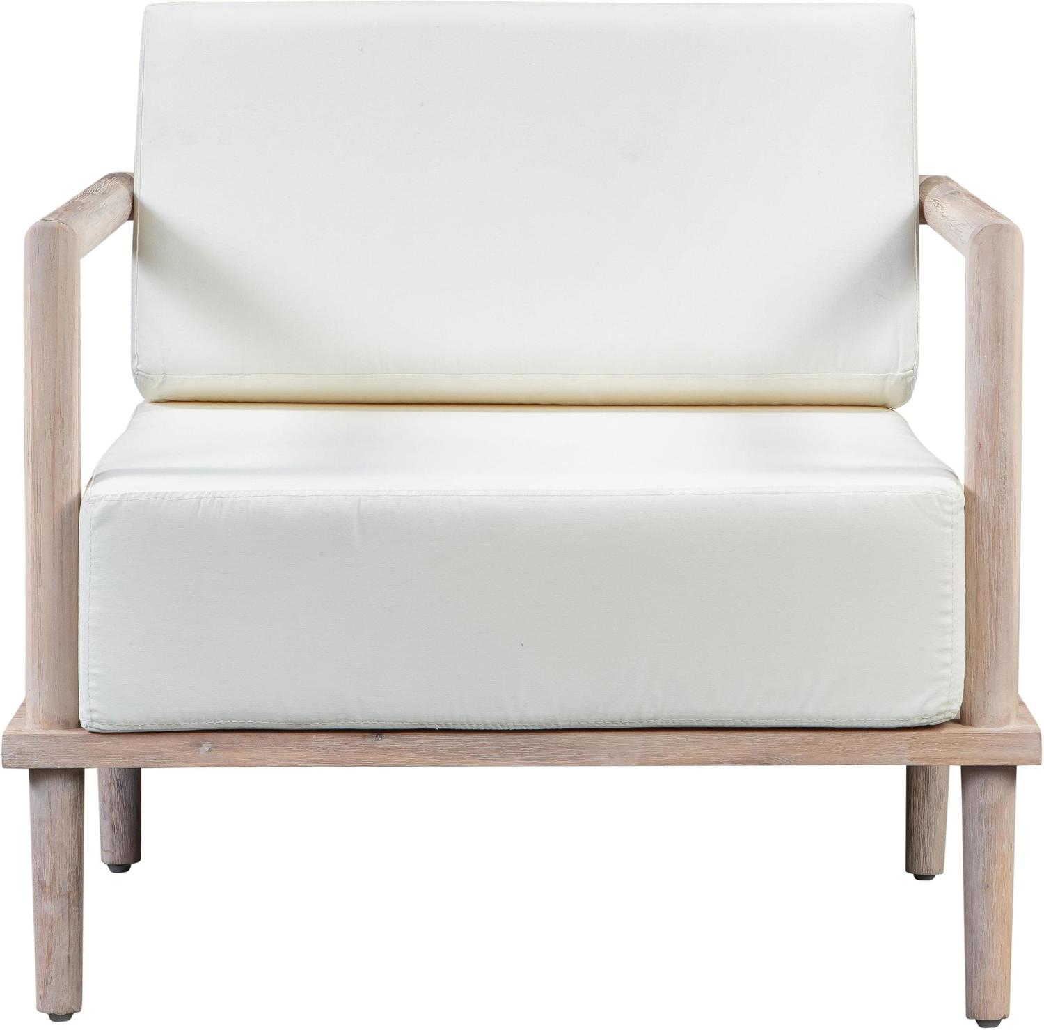 white lounge chair with ottoman Tov Furniture Accent Chairs Cream