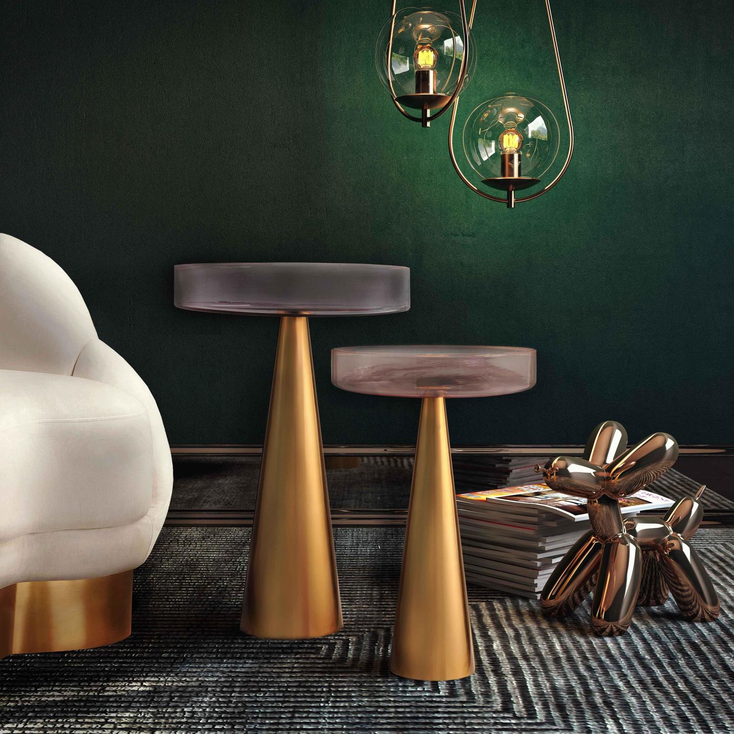 wood table design Tov Furniture Side Tables Gold,Pink