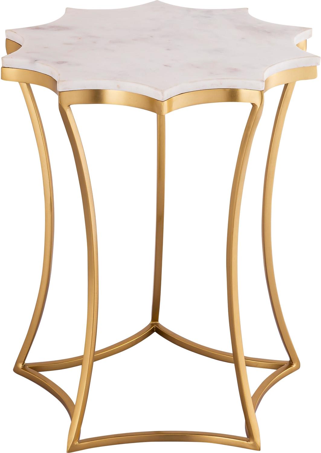 side table end table Tov Furniture Side Tables Gold,White Marble