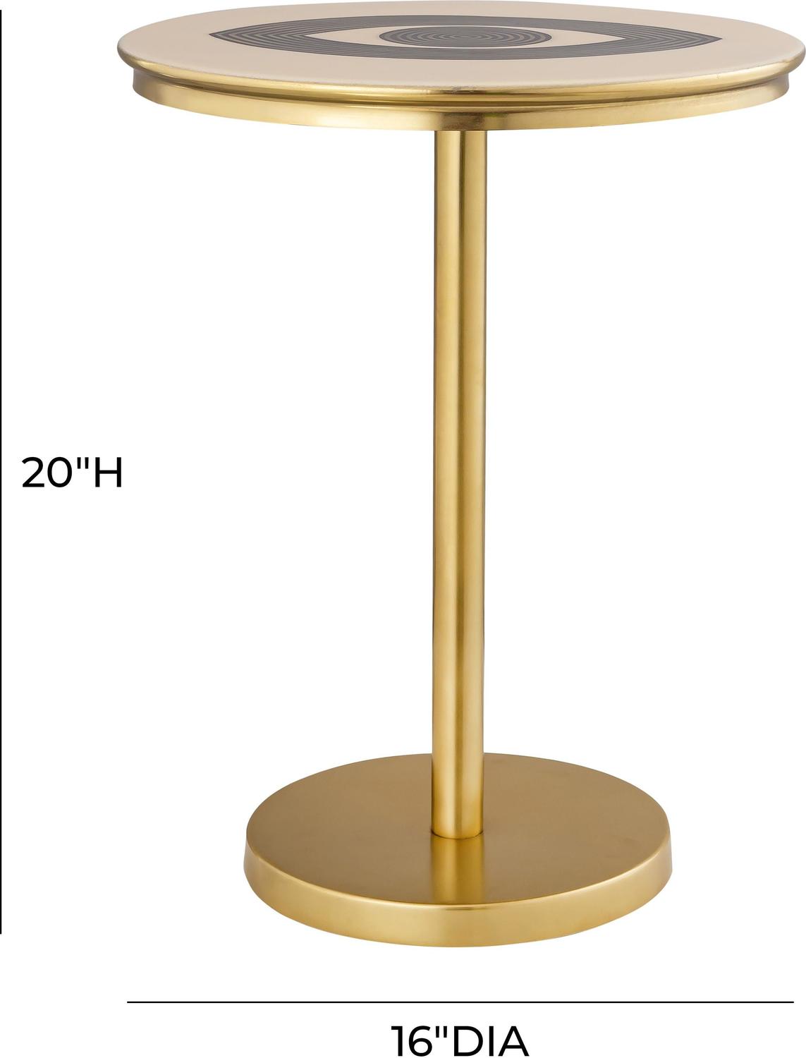 brass glass side table Tov Furniture Side Tables