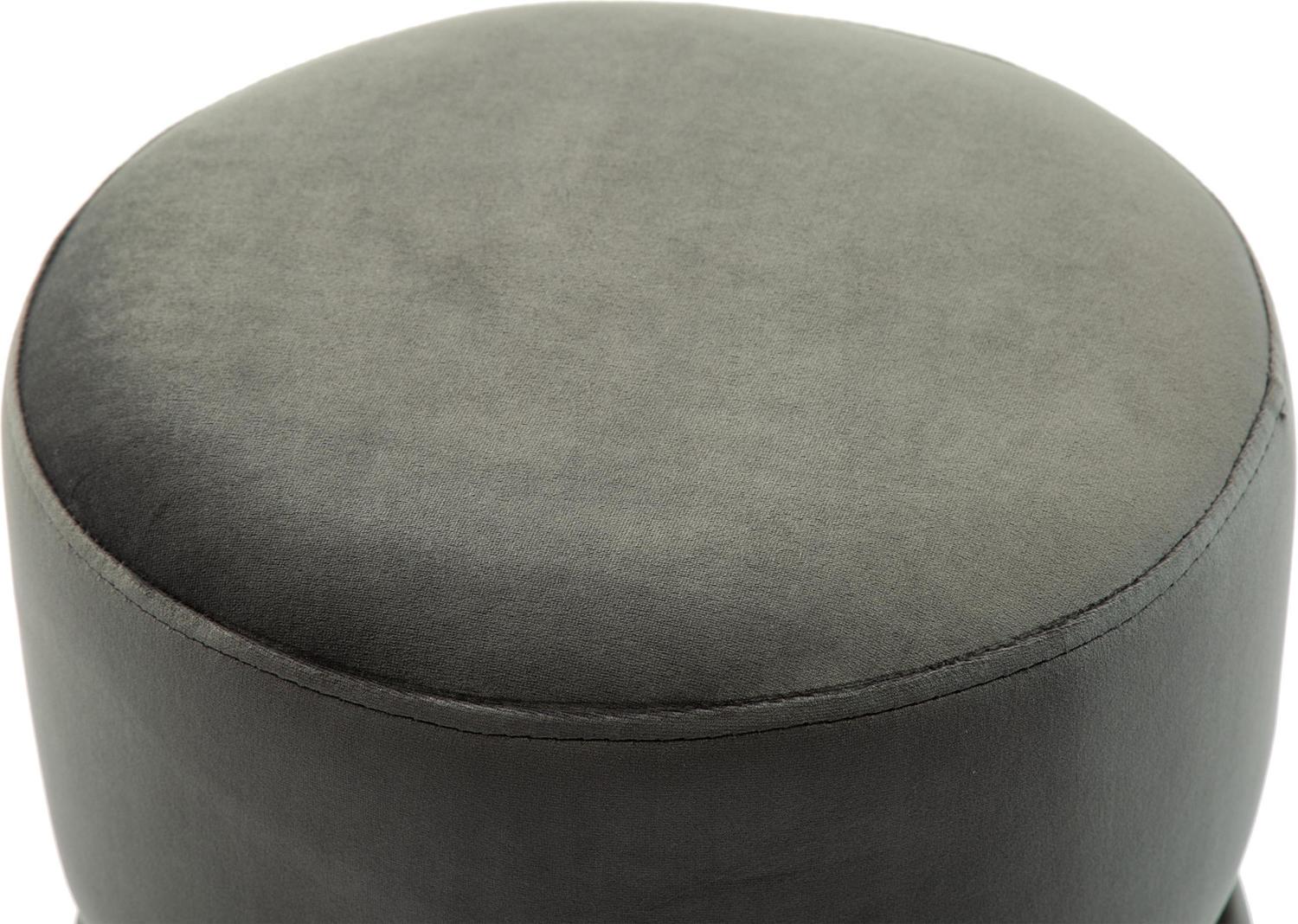 genuine leather bench Tov Furniture Ottomans Grey