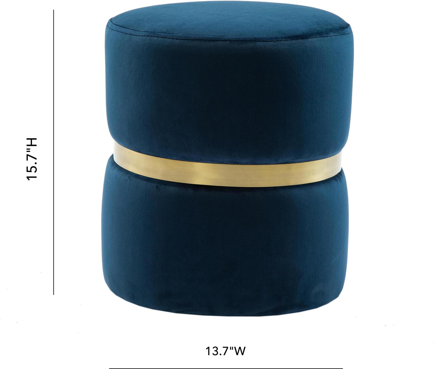 cushioned storage bench with back Tov Furniture Ottomans Navy
