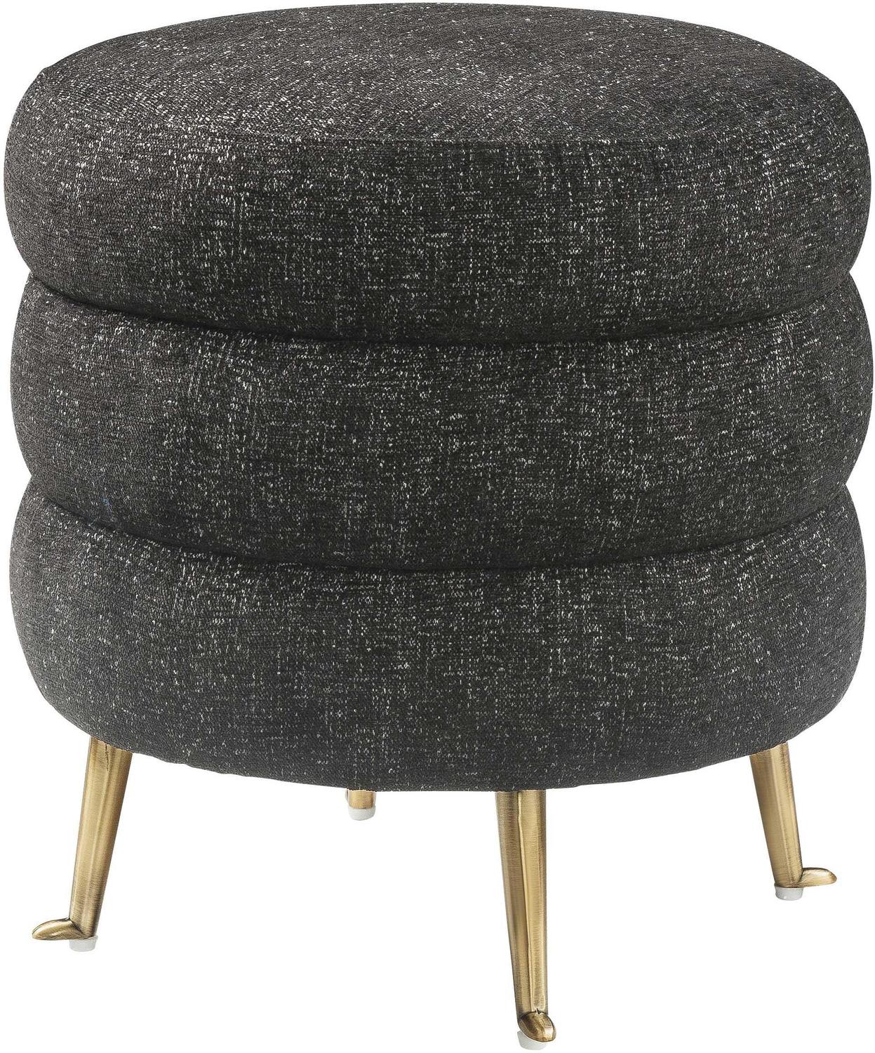 accent chair upholstered chairs Tov Furniture Ottomans Black