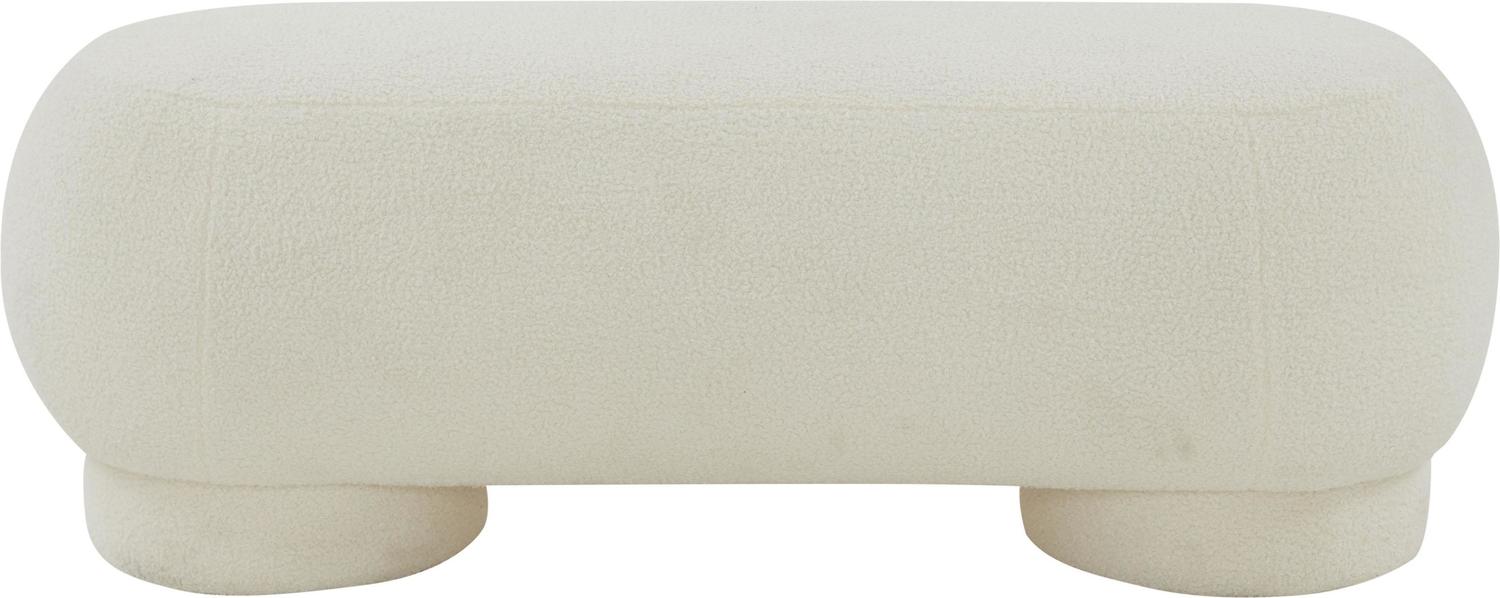 velvet bench Tov Furniture Ottomans Cream