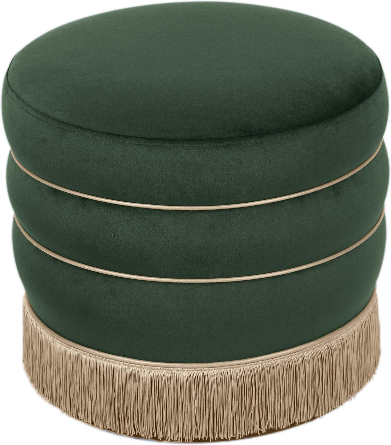 upholstered storage ottoman Tov Furniture Ottomans Green