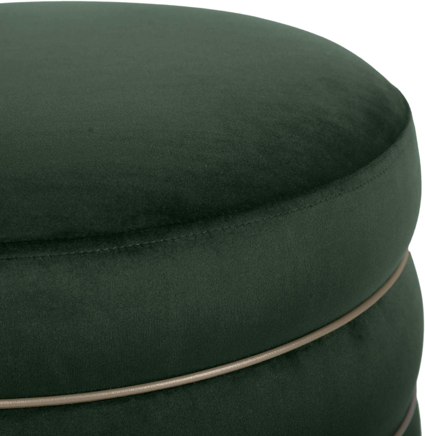 upholstered storage ottoman Tov Furniture Ottomans Green