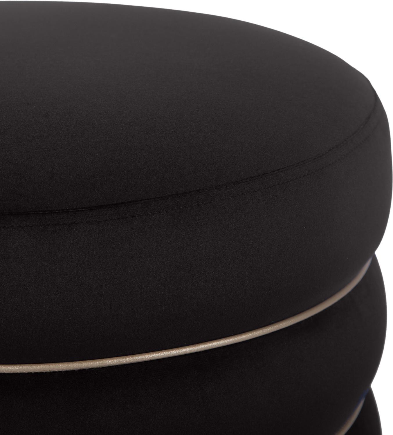 unique upholstered chair Tov Furniture Ottomans Black