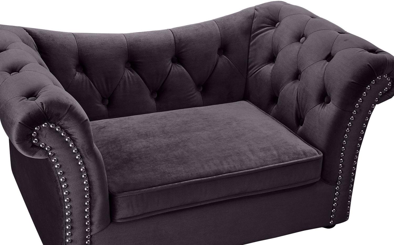 small sofa dog bed Tov Furniture Pet Furniture Grey