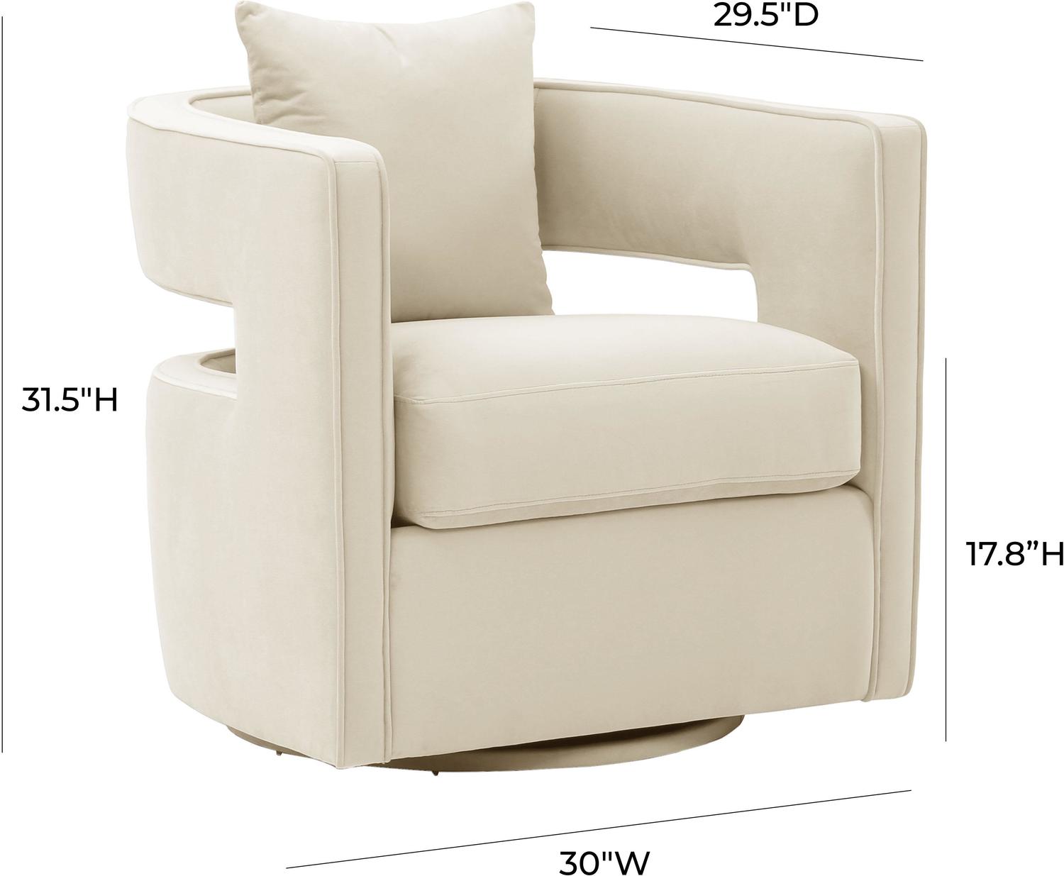blue accent armchair Tov Furniture Accent Chairs Cream
