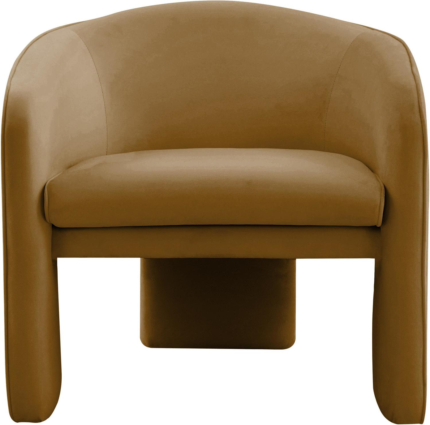 contemporary chair with ottoman Tov Furniture Accent Chairs Cognac