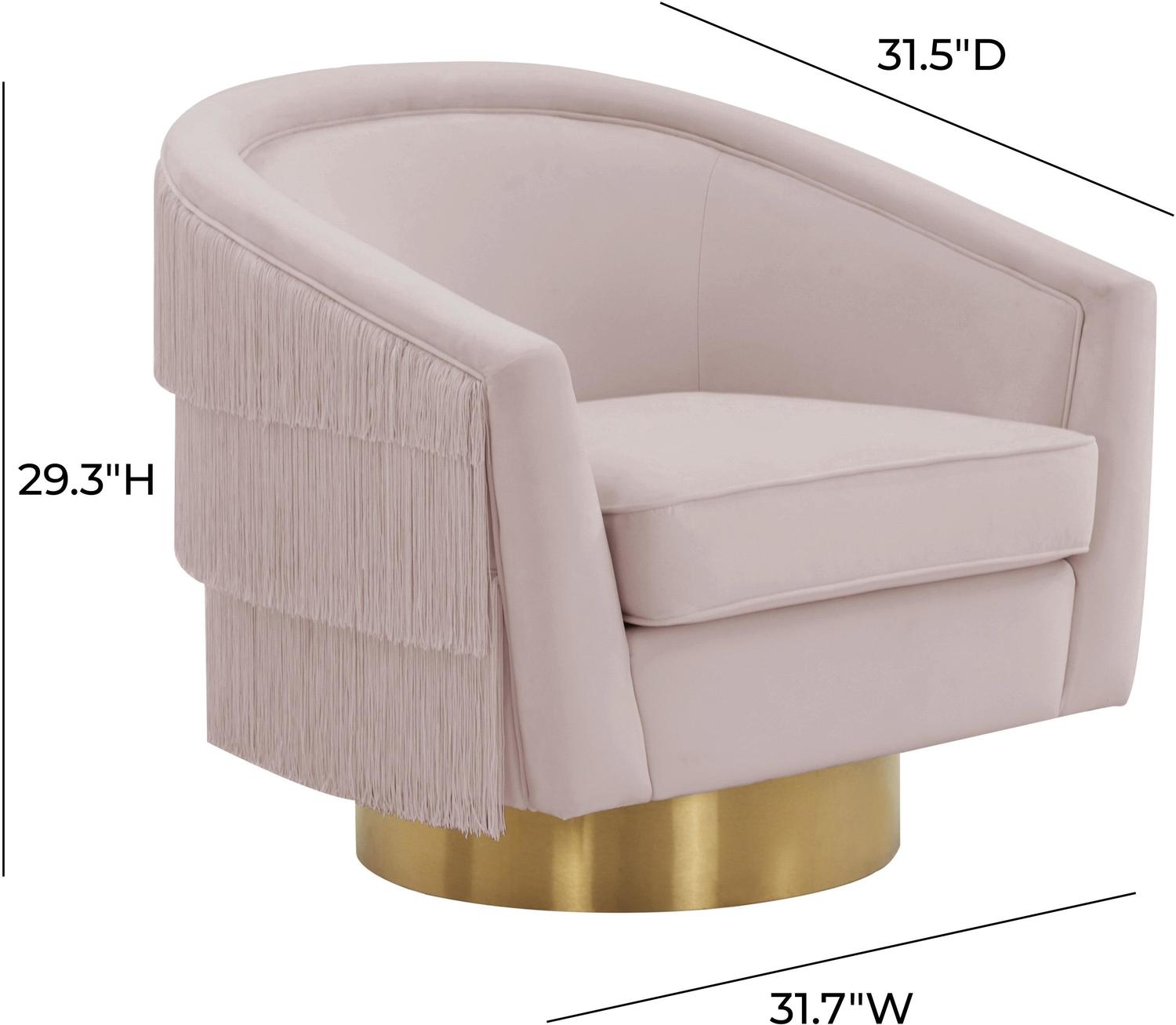 modern chair with ottoman Tov Furniture Accent Chairs Blush
