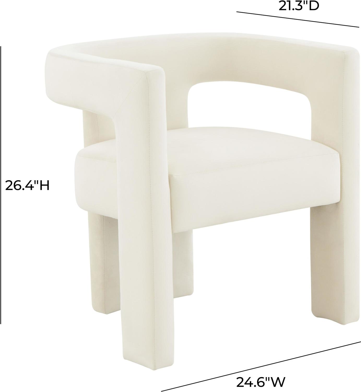 eames and ottoman Tov Furniture Accent Chairs Cream