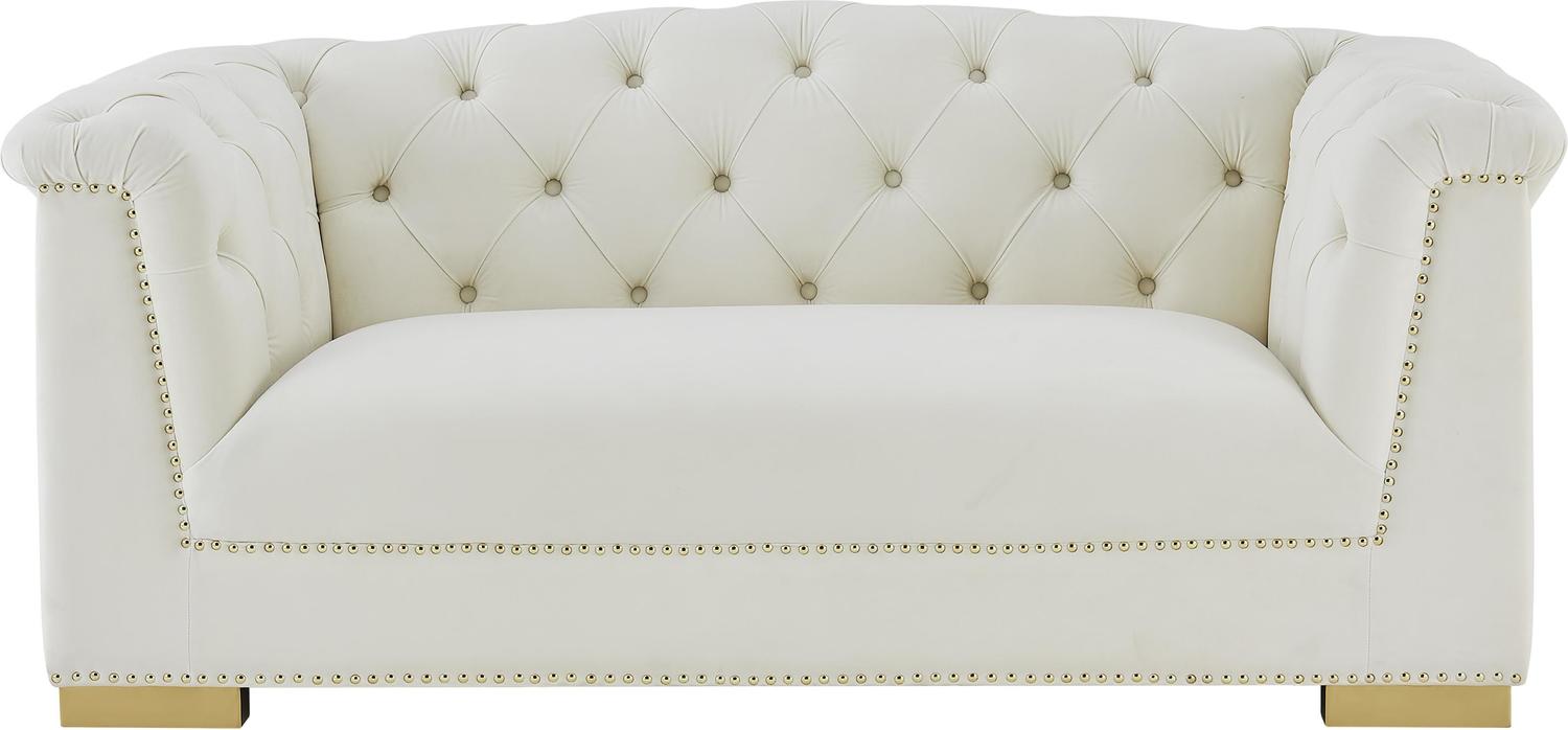 huge l couch Tov Furniture Loveseats Cream
