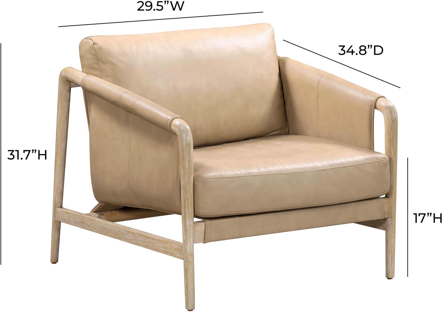 cream velvet chair Tov Furniture Accent Chairs Tan,White