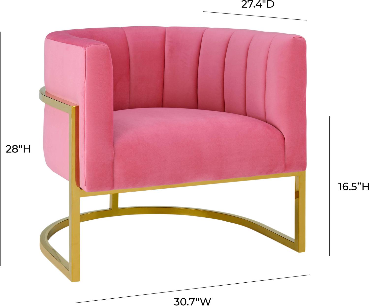 pink statement chair Tov Furniture Accent Chairs Pink