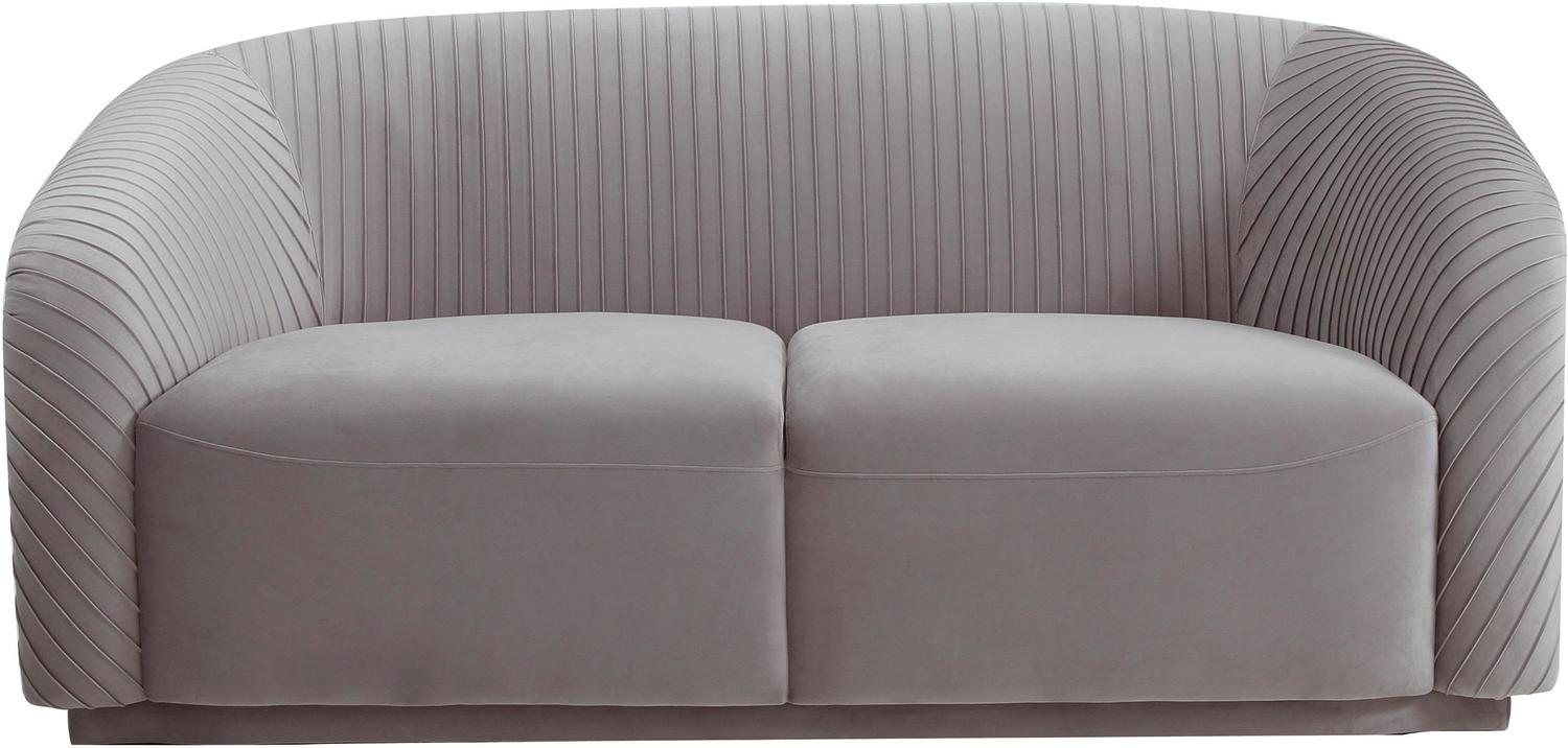 circle sofa couch Tov Furniture Loveseats Grey